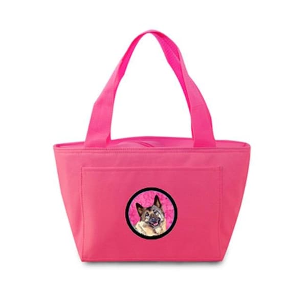 Carolines Treasures LH9398PK-8808 Pink Norwegian Elkhound Zippered Insulated School Washable And Stylish Lunch Bag Cooler LH9398PK-8808 - main